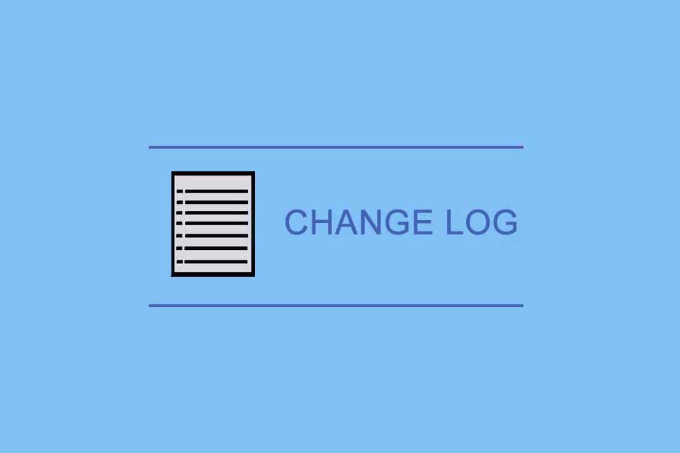 Change Log - a protocol of changes