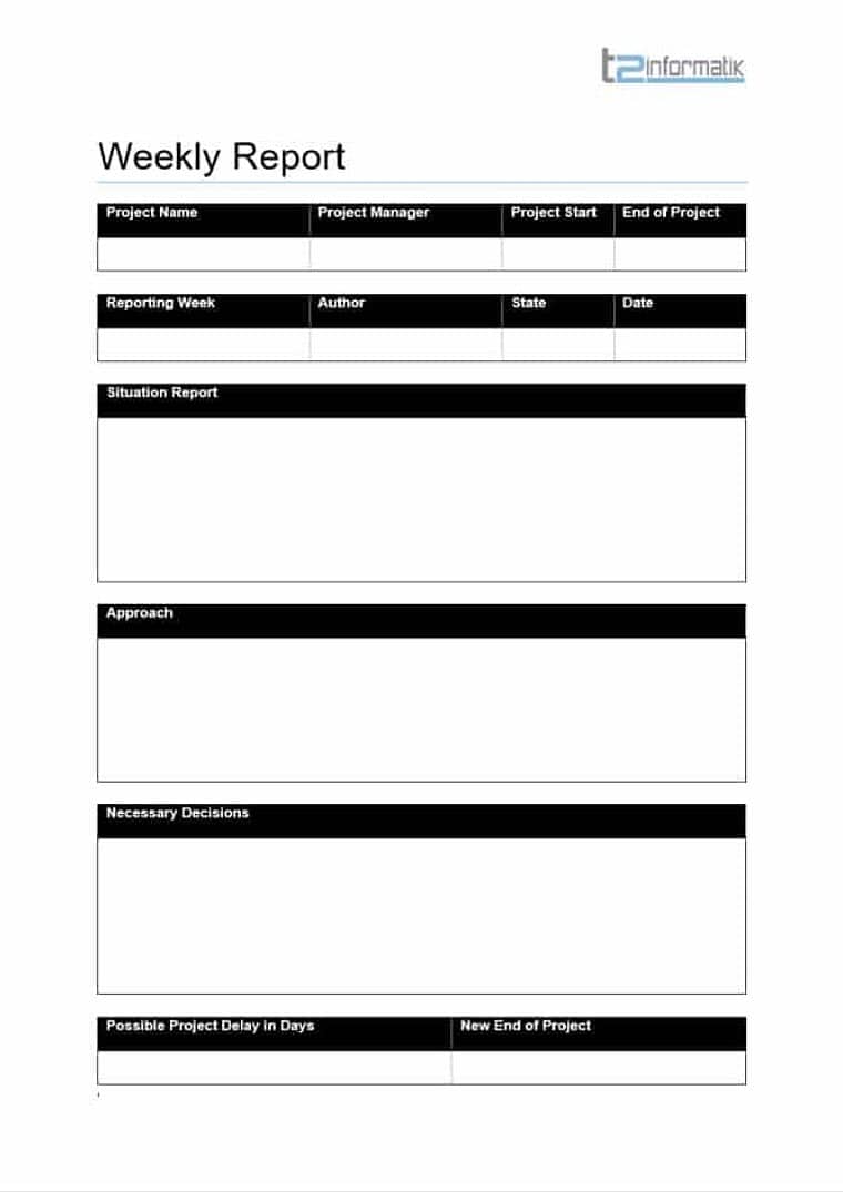 Weekly Report Template as Download