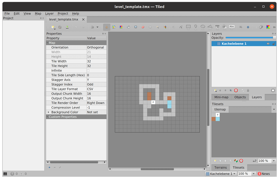 Tile set within Tiled Map Editor