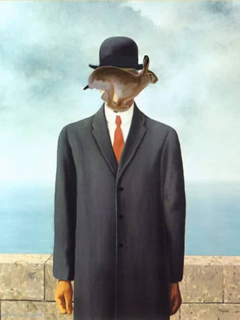 René Magritte - Art meets Easter Bunny