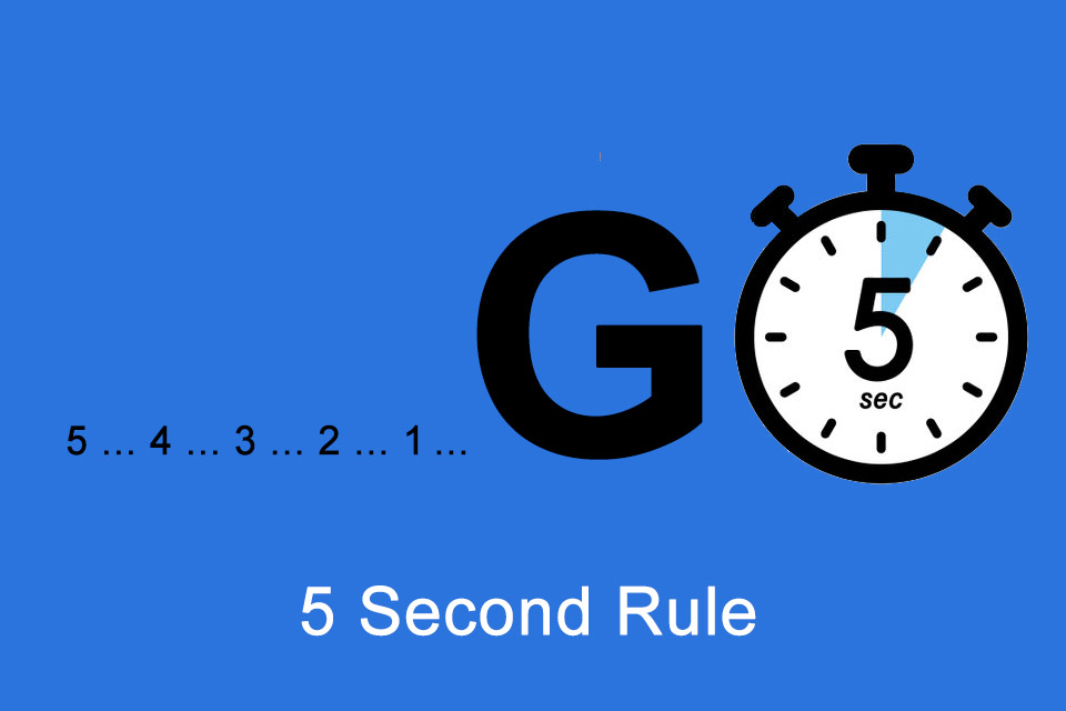 5 Second Rule - a technique in self-management