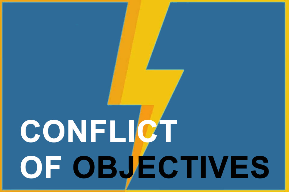 Conflict of objectives -  competition between objectives