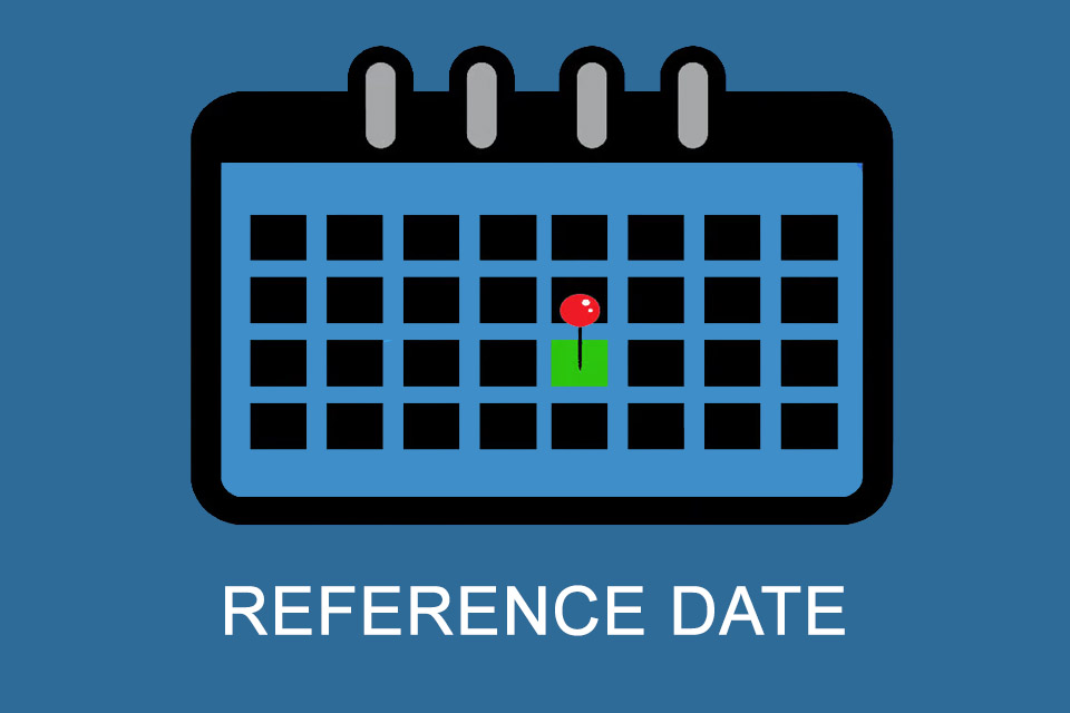Reference date - the defined point in time of a due date or the end of a period of time