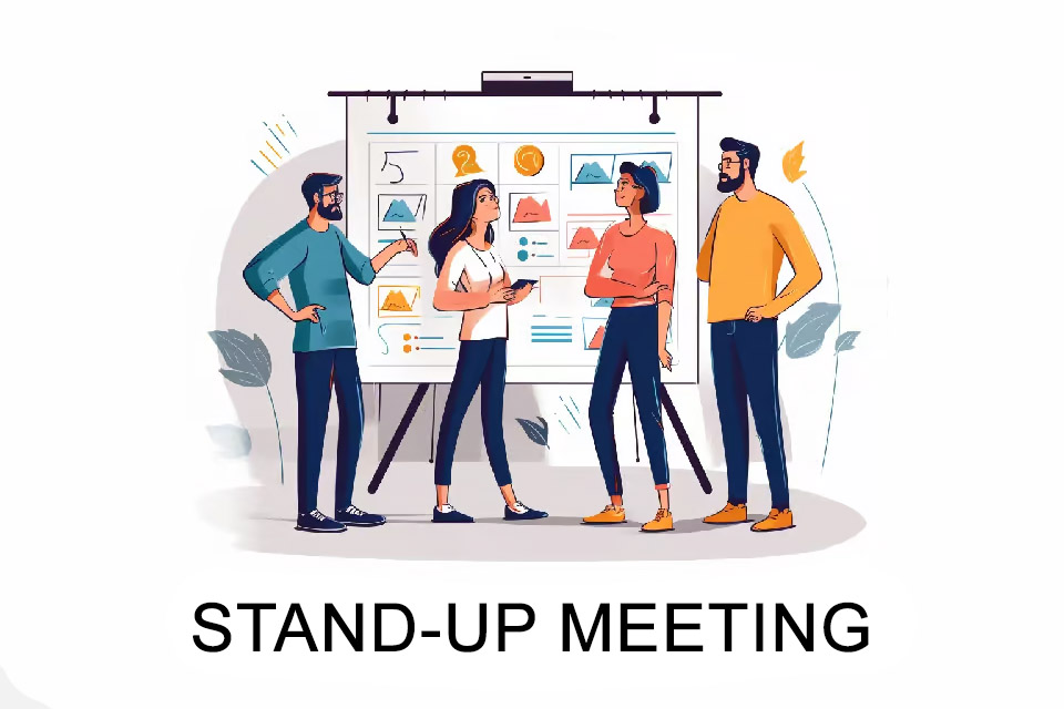 Stand-Up Meeting - a meeting in a standing position