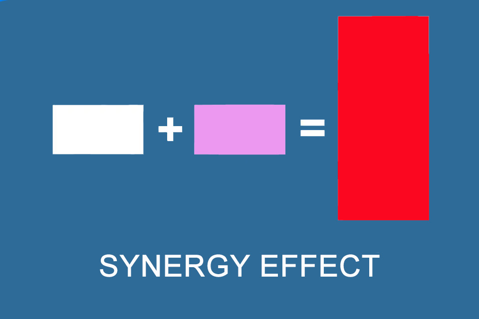 Synergy effect - the whole is greater than the sum of its parts