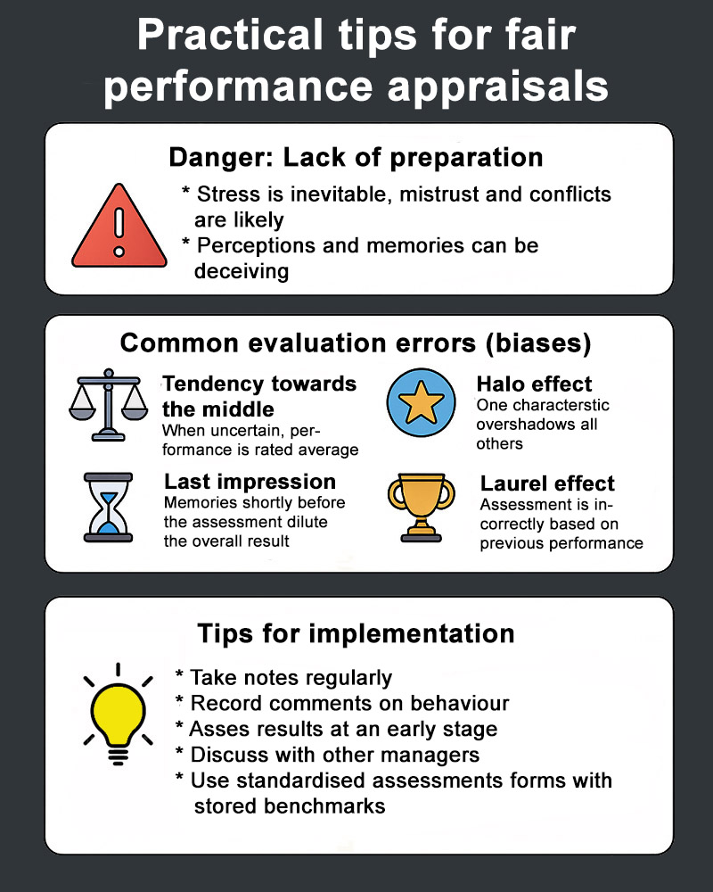 Practical tips for fair performance appraisals