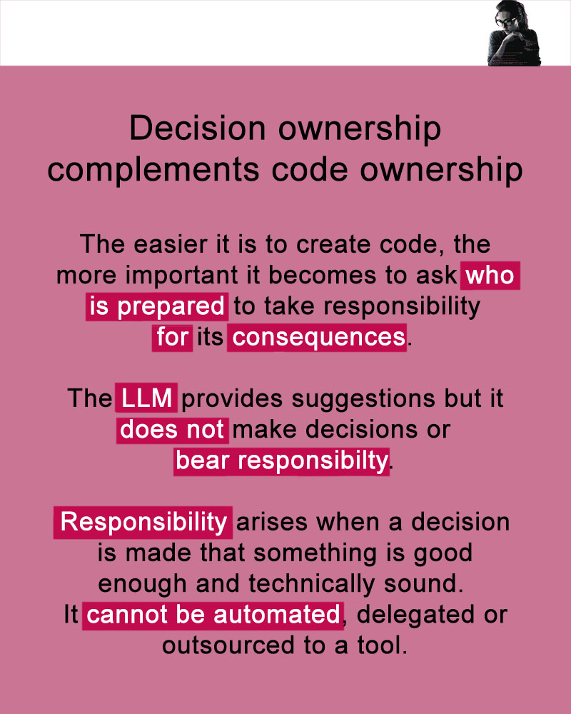 Decision ownership complements code ownership