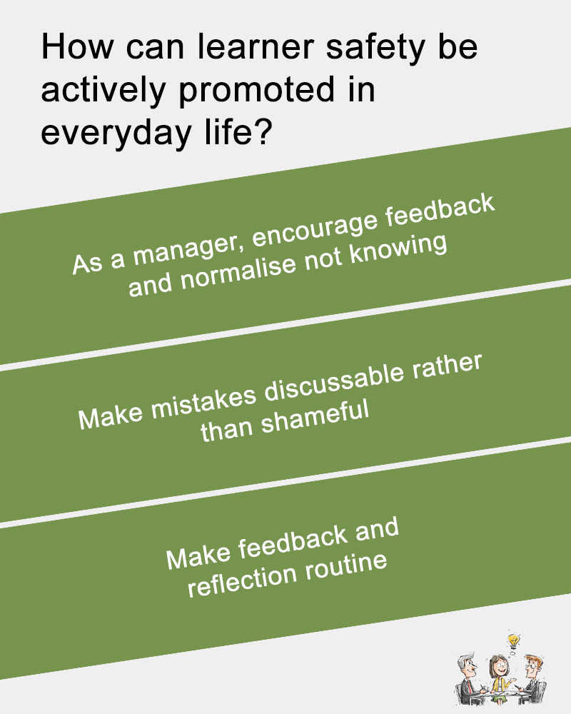 How can learner safety be actively promoted in everday life?