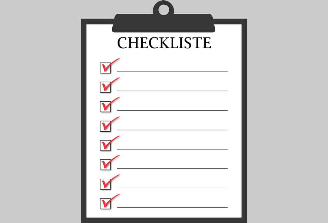 Checkliste als Fragenkatalog oder Prüfliste