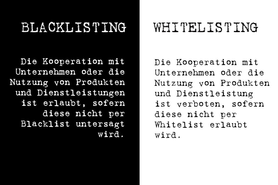 Blacklisting vs. Whitelisting - was ist der Unterschied?