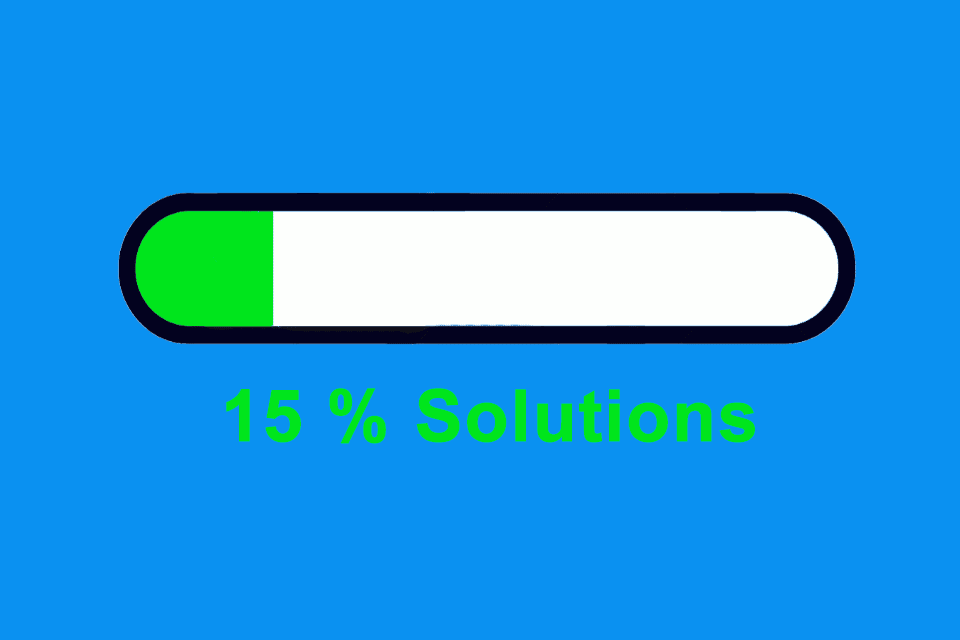 15 % Solutions - jede Reise beginnt mit dem ersten Schritt