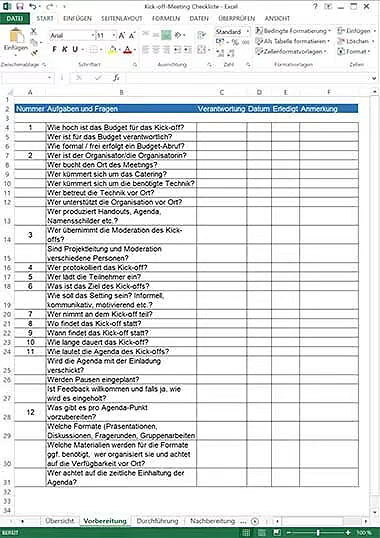 Kick-off-Meeting-Checkliste Download