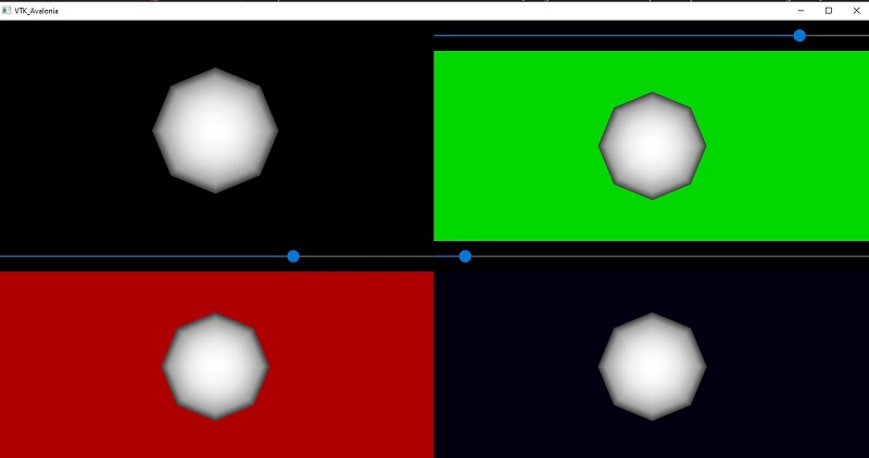 Polygon network with colour changes