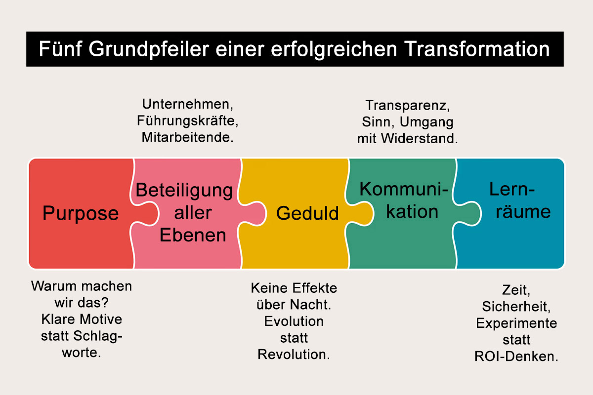 Fünf Grundpfeiler einer erfolgreichen Transformation Fünf Grundpfeiler einer erfolgreichen Transformation