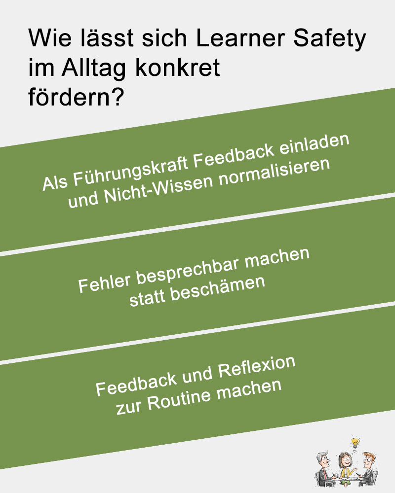 Wie lässt sich Learner Safety im Alltag konkret fördern?